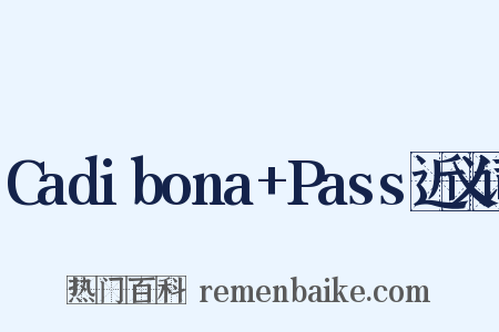 Cadibona+Pass近义词是什么意思的图片